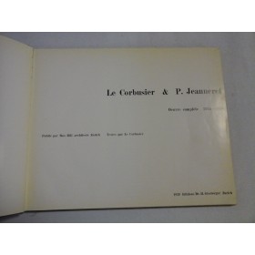   LE  CORBUSIER & P. JEANNERET  -  OEUVRE complete 1934-1938